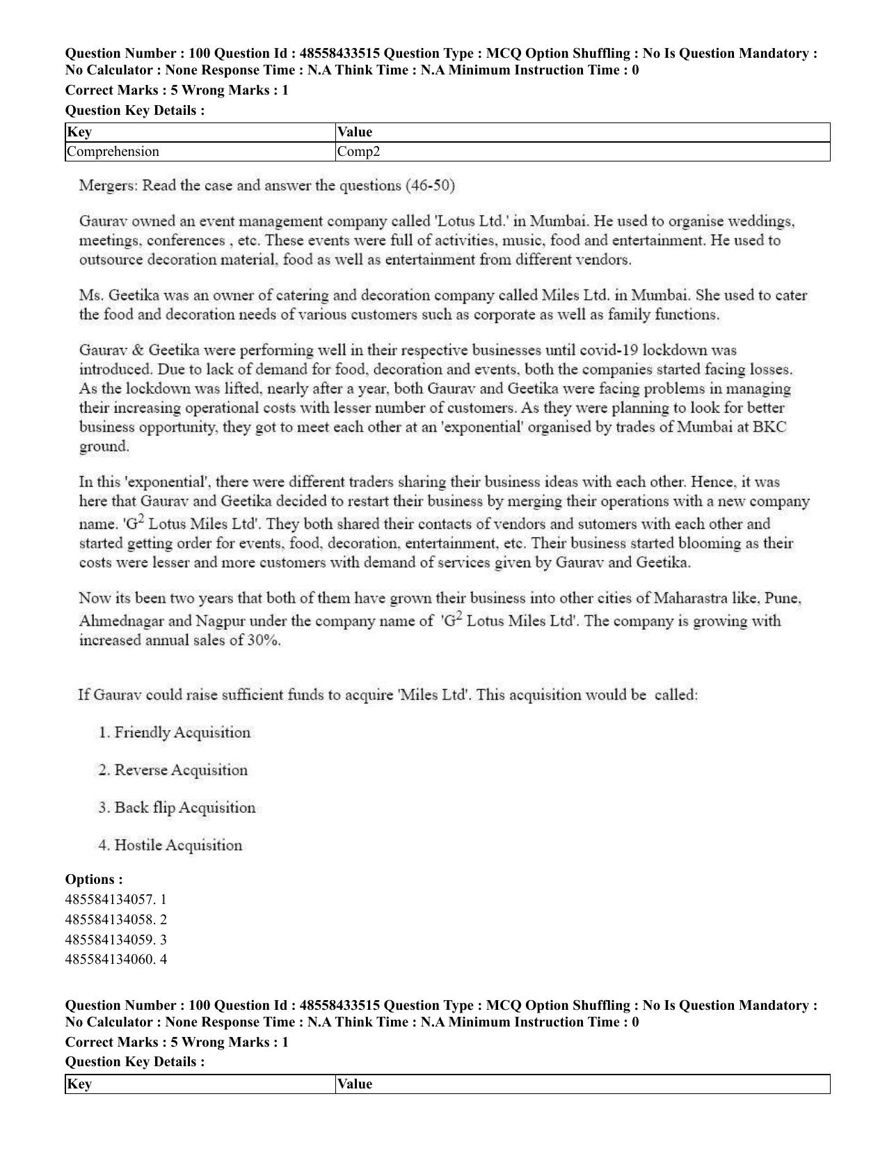 CUET 2023 English Marathi Shift 1 Question Papers - 18 June 2023 - Page 96