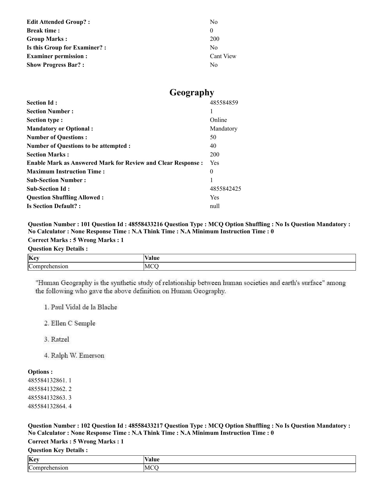CUET 2023 English Marathi Shift 1 Question Papers - 18 June 2023 - Page 98