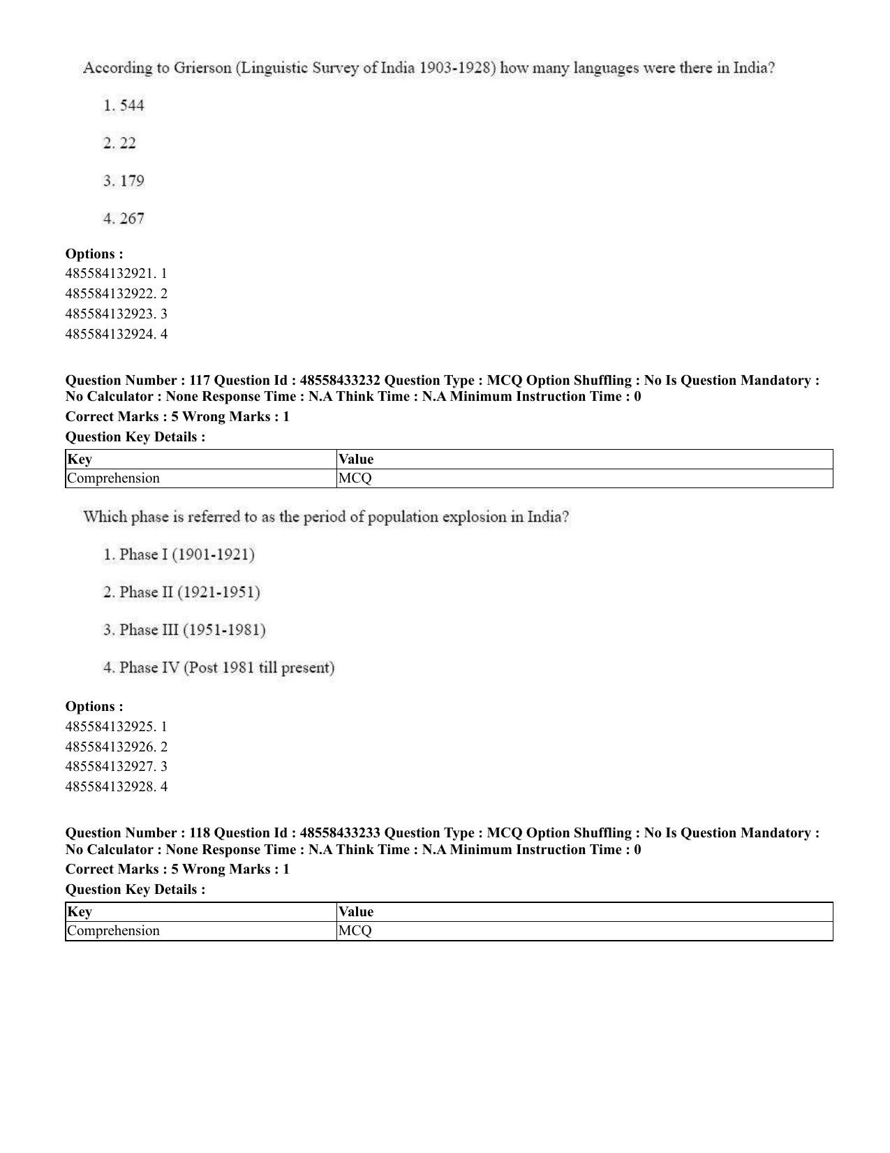 CUET 2023 English Marathi Shift 1 Question Papers - 18 June 2023 - Page 106