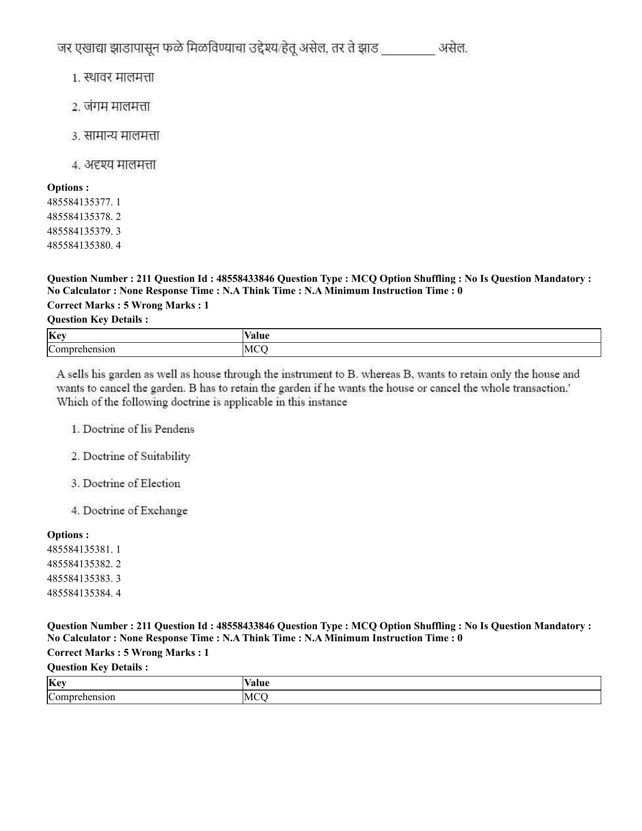 CUET 2023 English Marathi Shift 1 Question Papers - 18 June 2023 - Page 168
