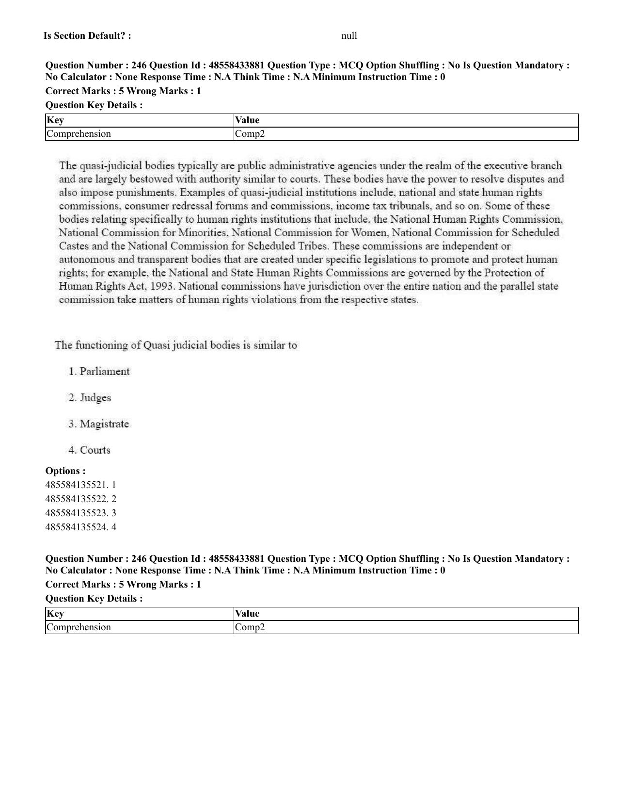 CUET 2023 English Marathi Shift 1 Question Papers - 18 June 2023 - Page 207