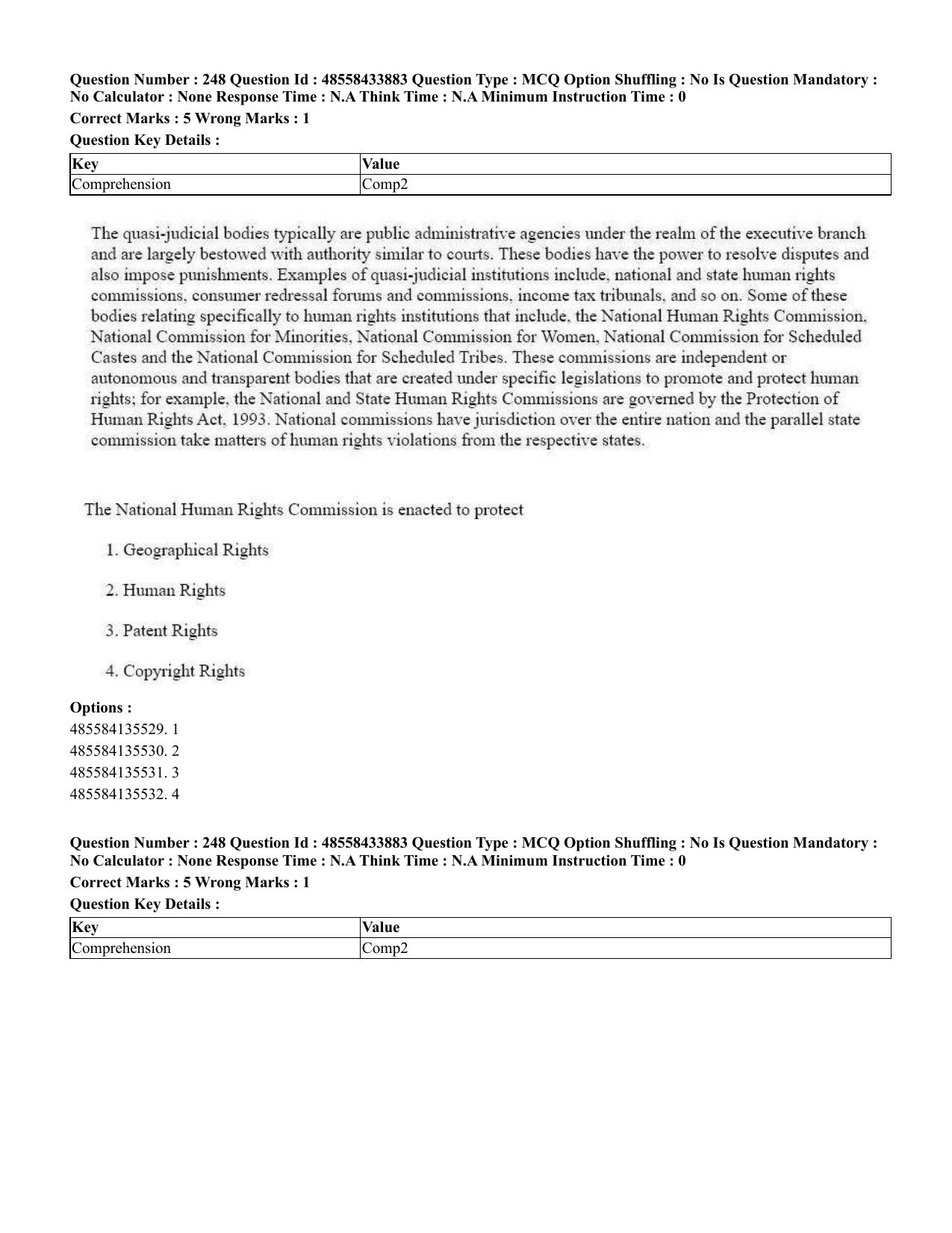 CUET 2023 English Marathi Shift 1 Question Papers - 18 June 2023 - Page 210