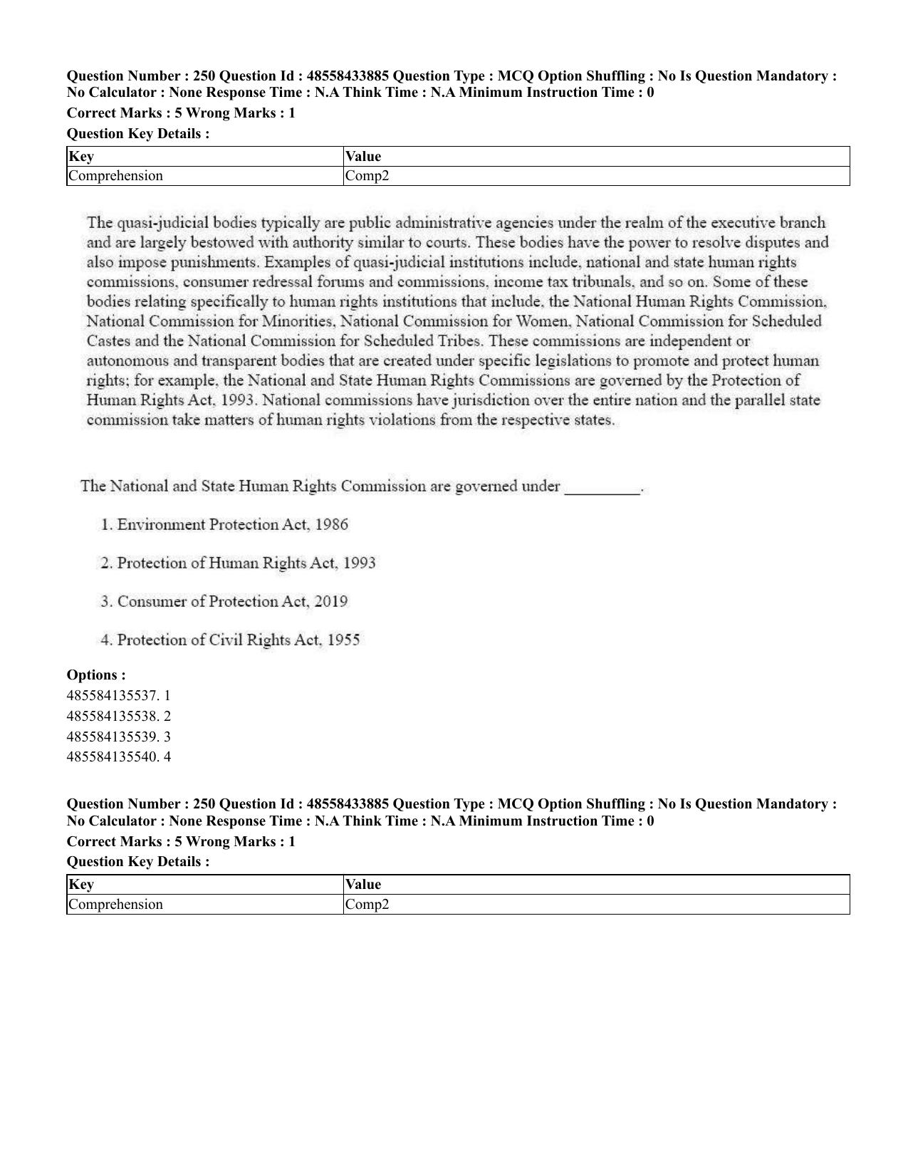 CUET 2023 English Marathi Shift 1 Question Papers - 18 June 2023 - Page 213