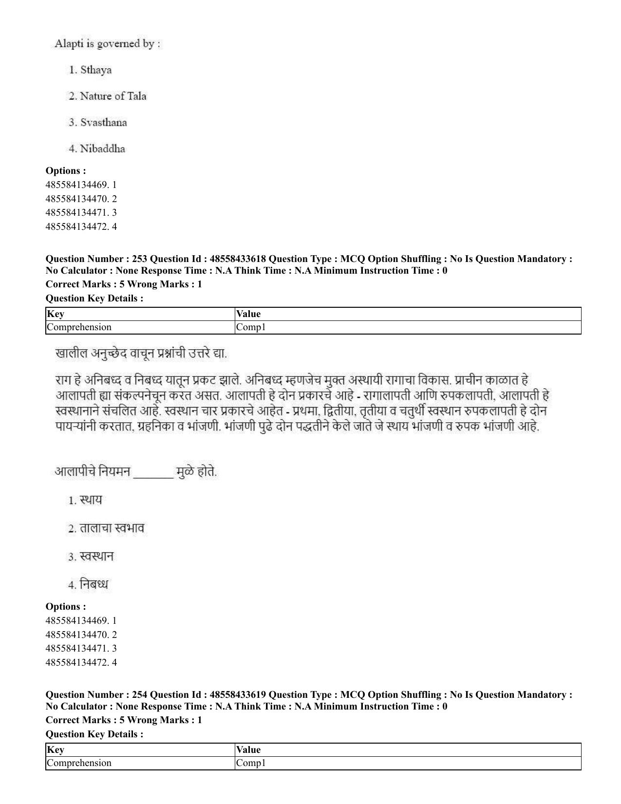 CUET 2023 English Marathi Shift 1 Question Papers - 18 June 2023 - Page 218