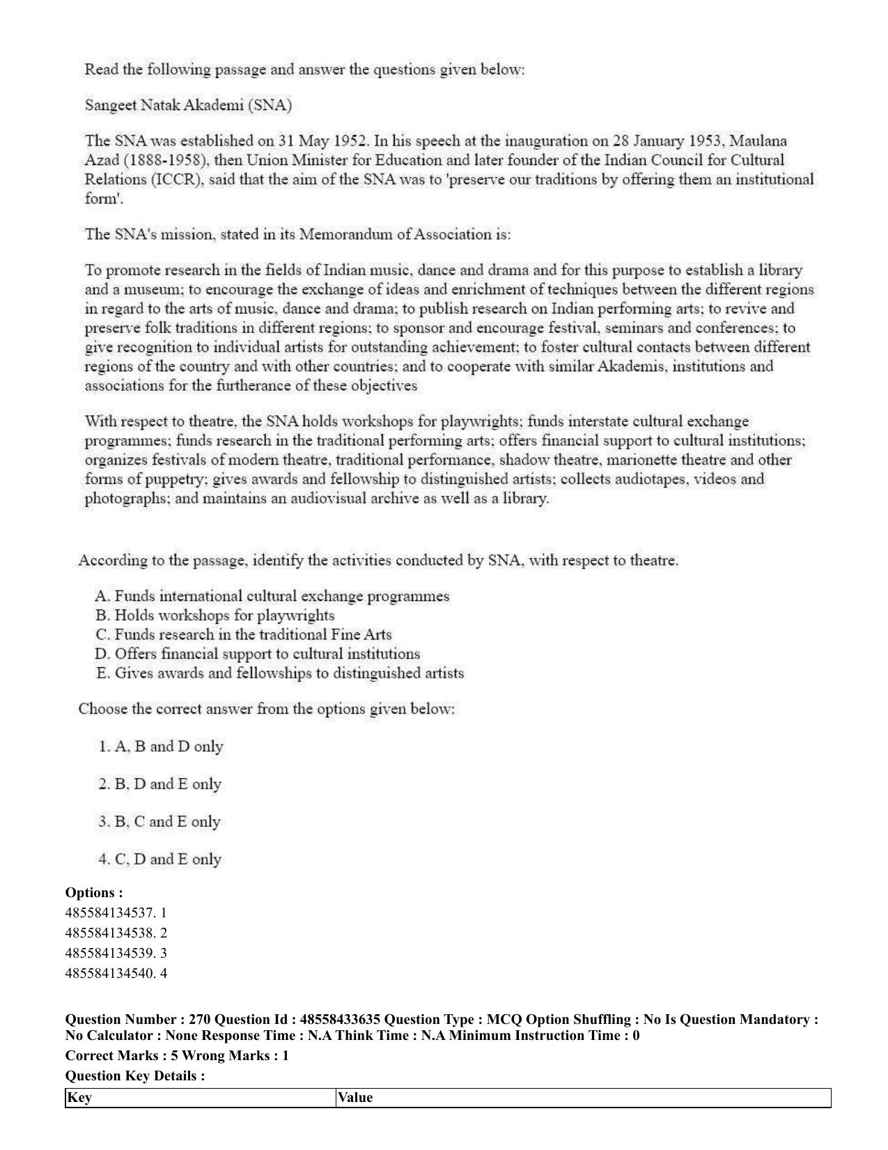 CUET 2023 English Marathi Shift 1 Question Papers - 18 June 2023 - Page 243