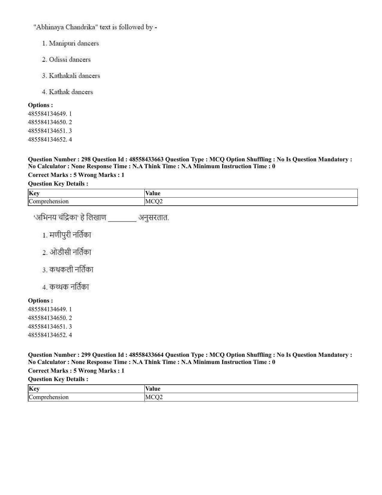 CUET 2023 English Marathi Shift 1 Question Papers - 18 June 2023 - Page 274