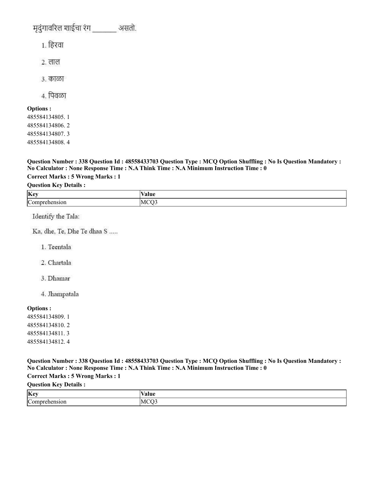 CUET 2023 English Marathi Shift 1 Question Papers - 18 June 2023 - Page 317