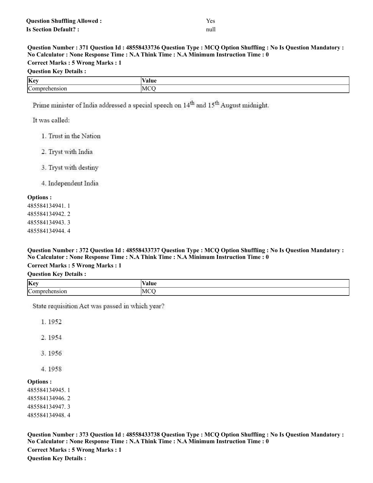 CUET 2023 English Marathi Shift 1 Question Papers - 18 June 2023 - Page 356