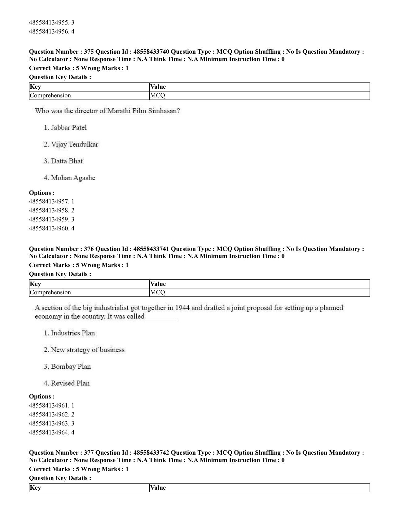 CUET 2023 English Marathi Shift 1 Question Papers - 18 June 2023 - Page 358