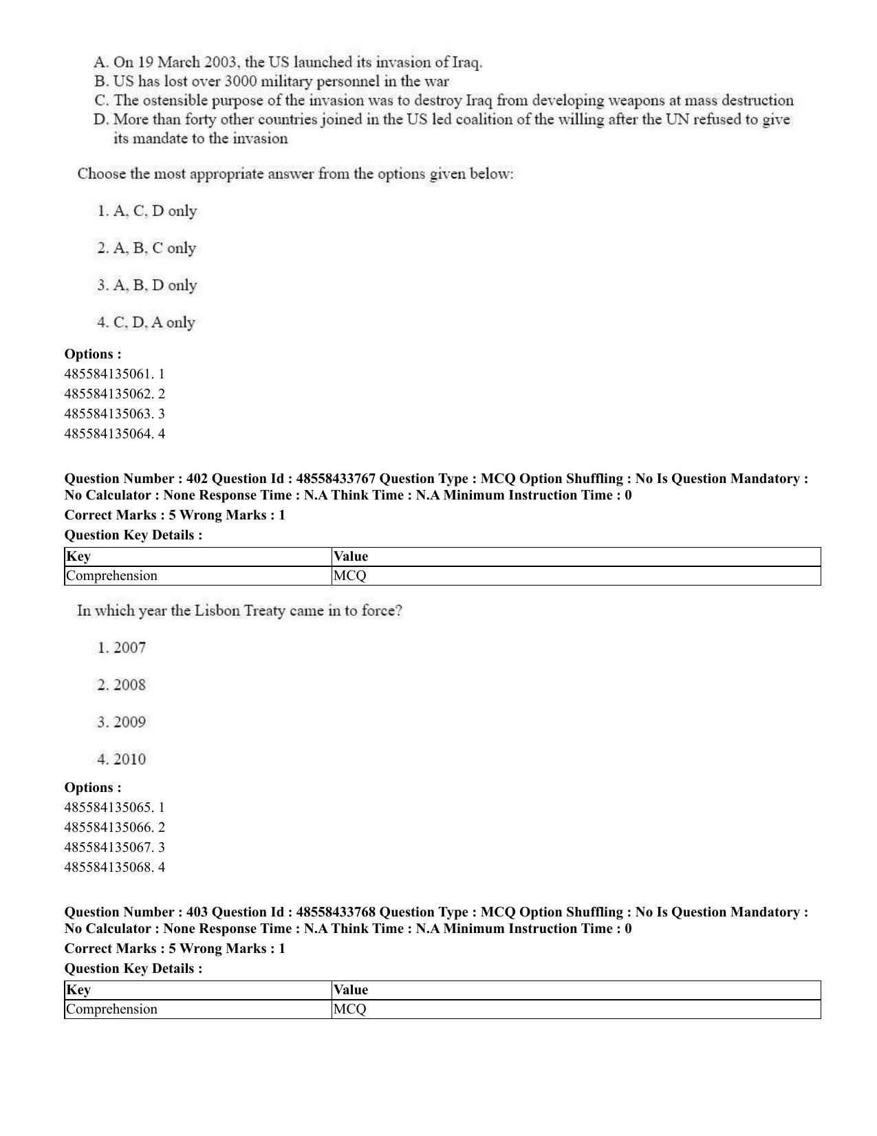 CUET 2023 English Marathi Shift 1 Question Papers - 18 June 2023 - Page 371