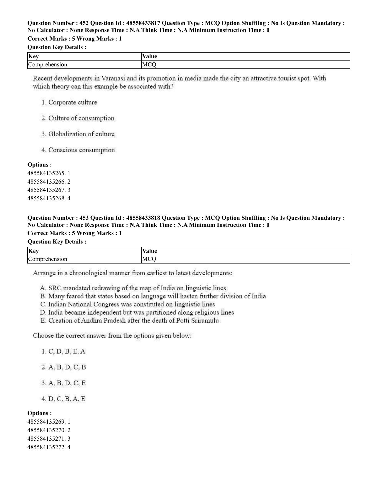 CUET 2023 English Marathi Shift 1 Question Papers - 18 June 2023 - Page 400