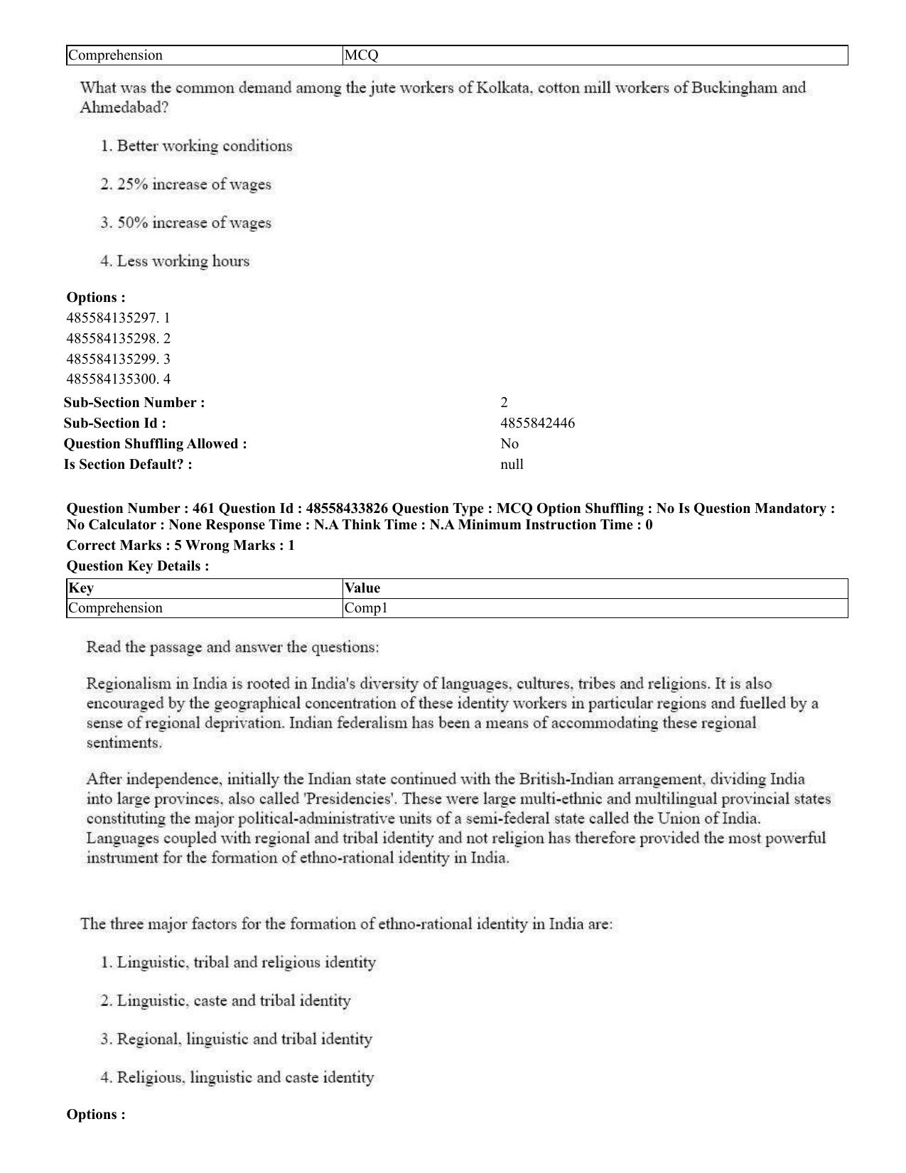 CUET 2023 English Marathi Shift 1 Question Papers - 18 June 2023 - Page 404
