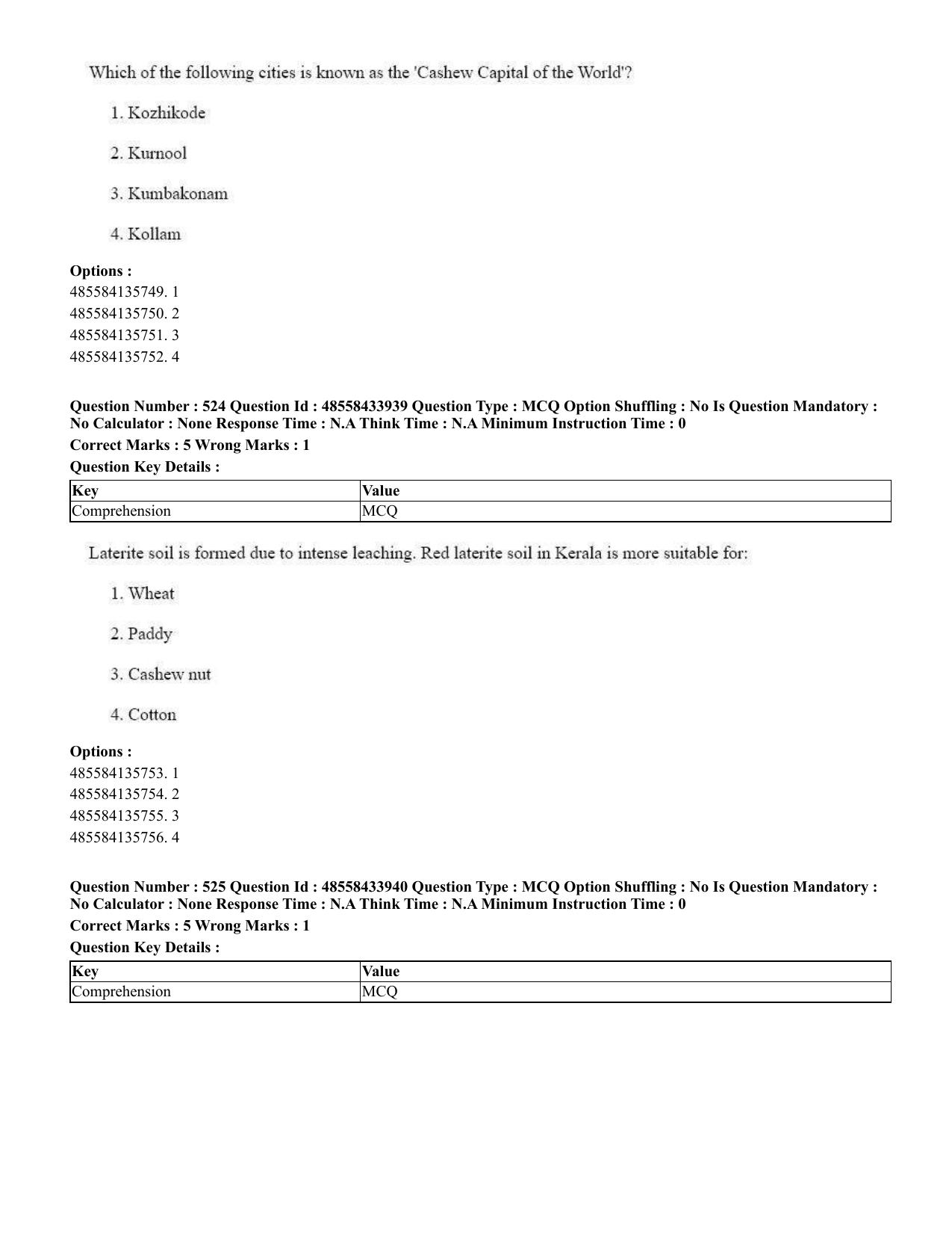 CUET 2023 English Marathi Shift 1 Question Papers - 18 June 2023 - Page 442