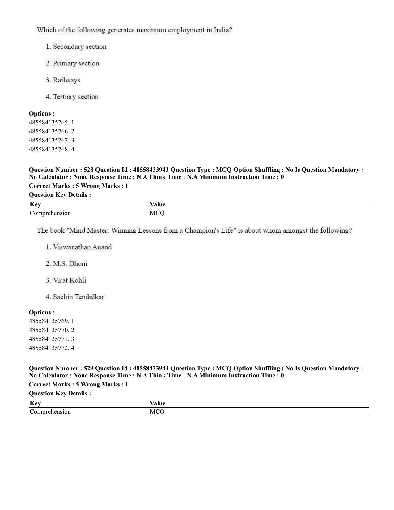 CUET 2023 English Marathi Shift 1 Question Papers - 18 June 2023 - Page 444