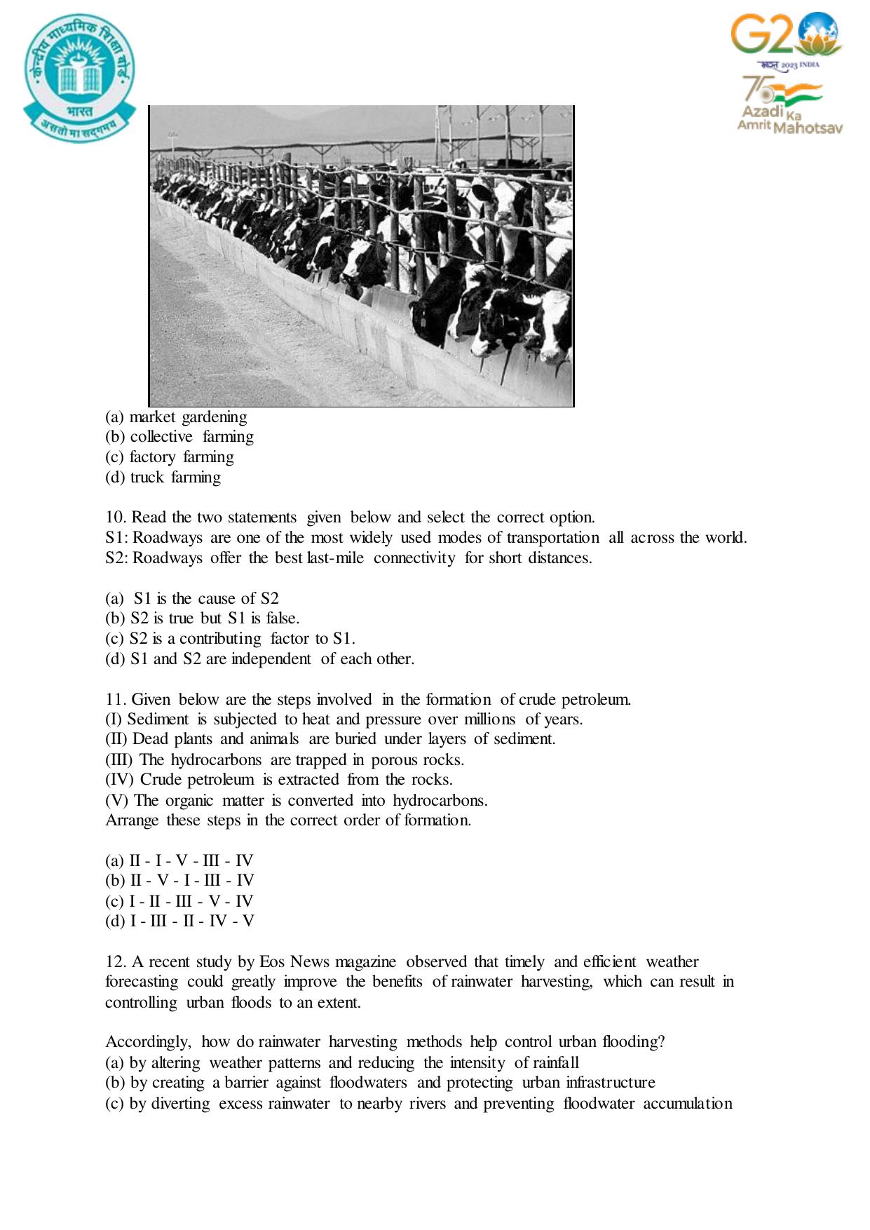 CBSE Class 12 Geography SET 1 Practice Questions 2023-24  - Page 4