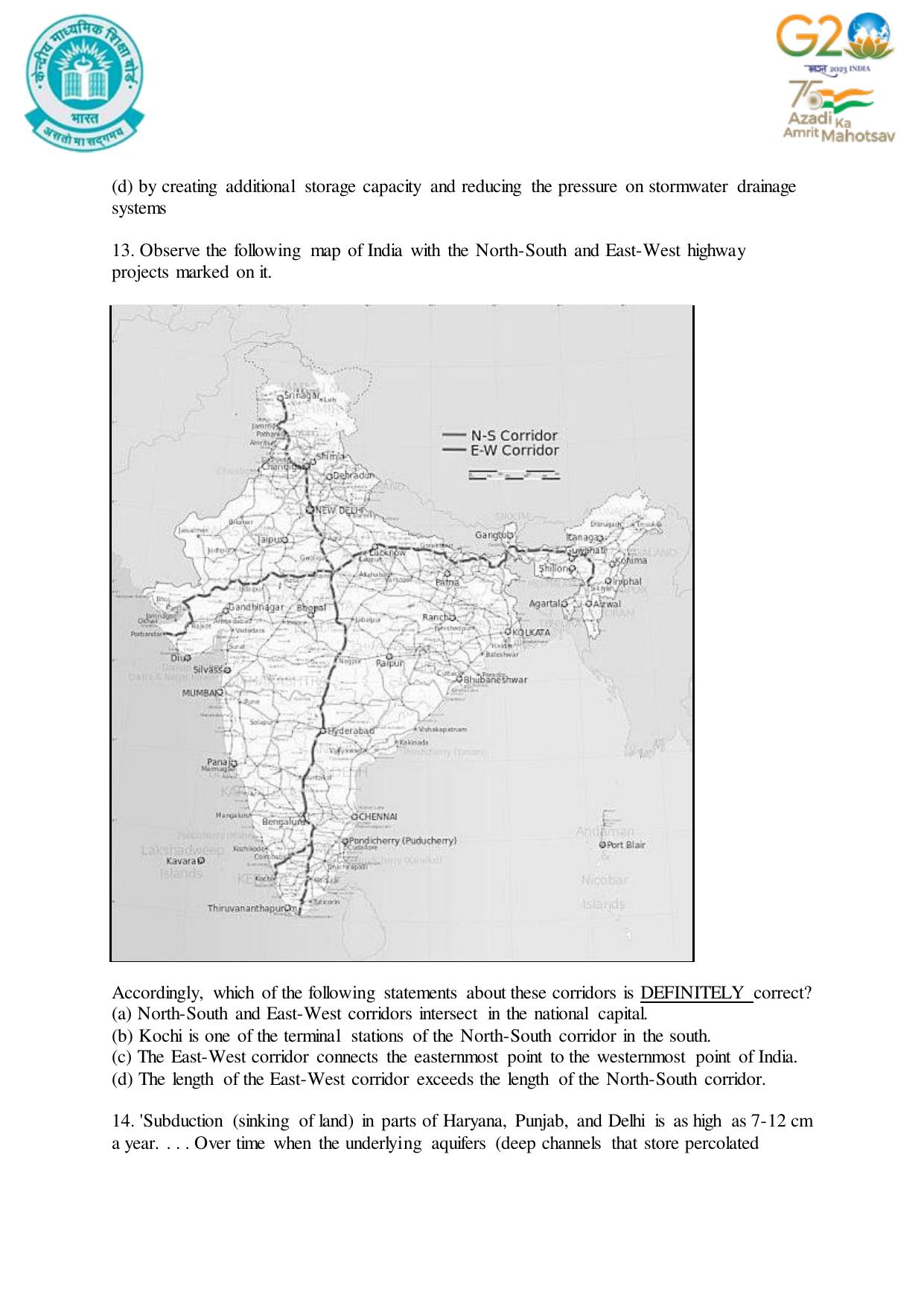 CBSE Class 12 Geography SET 1 Practice Questions 2023-24  - Page 5