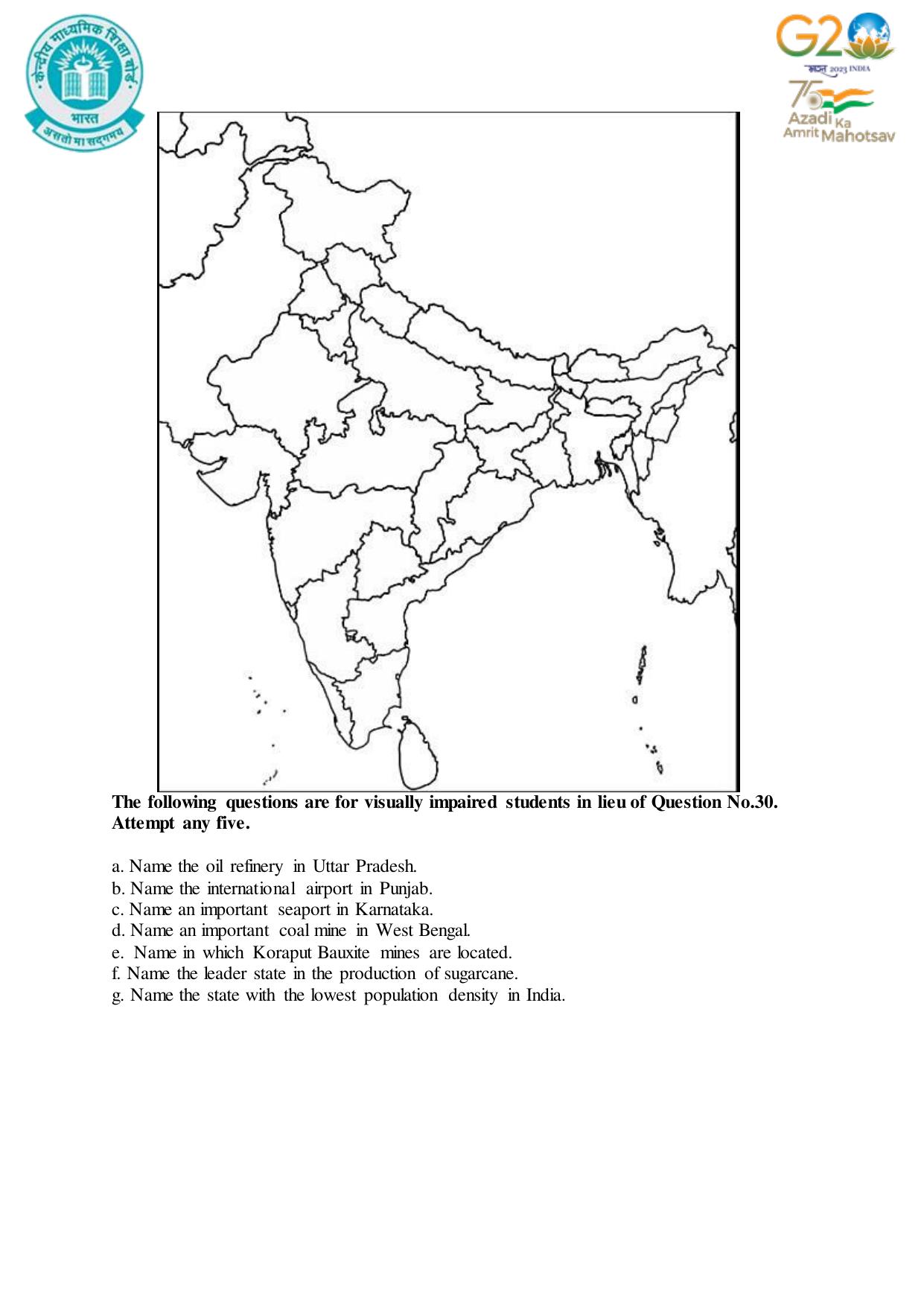 CBSE Class 12 Geography SET 1 Practice Questions 2023-24  - Page 12