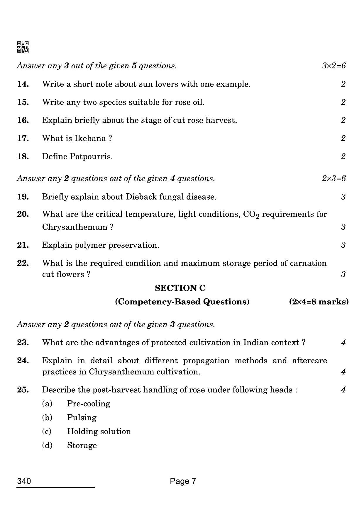 CBSE Class 12 340 Horticulture 2022 Compartment Question Paper - Page 7