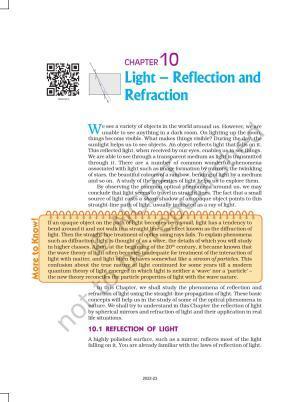 NCERT Book for Class 10 Science Chapter 10 Light – Reflection and Refraction