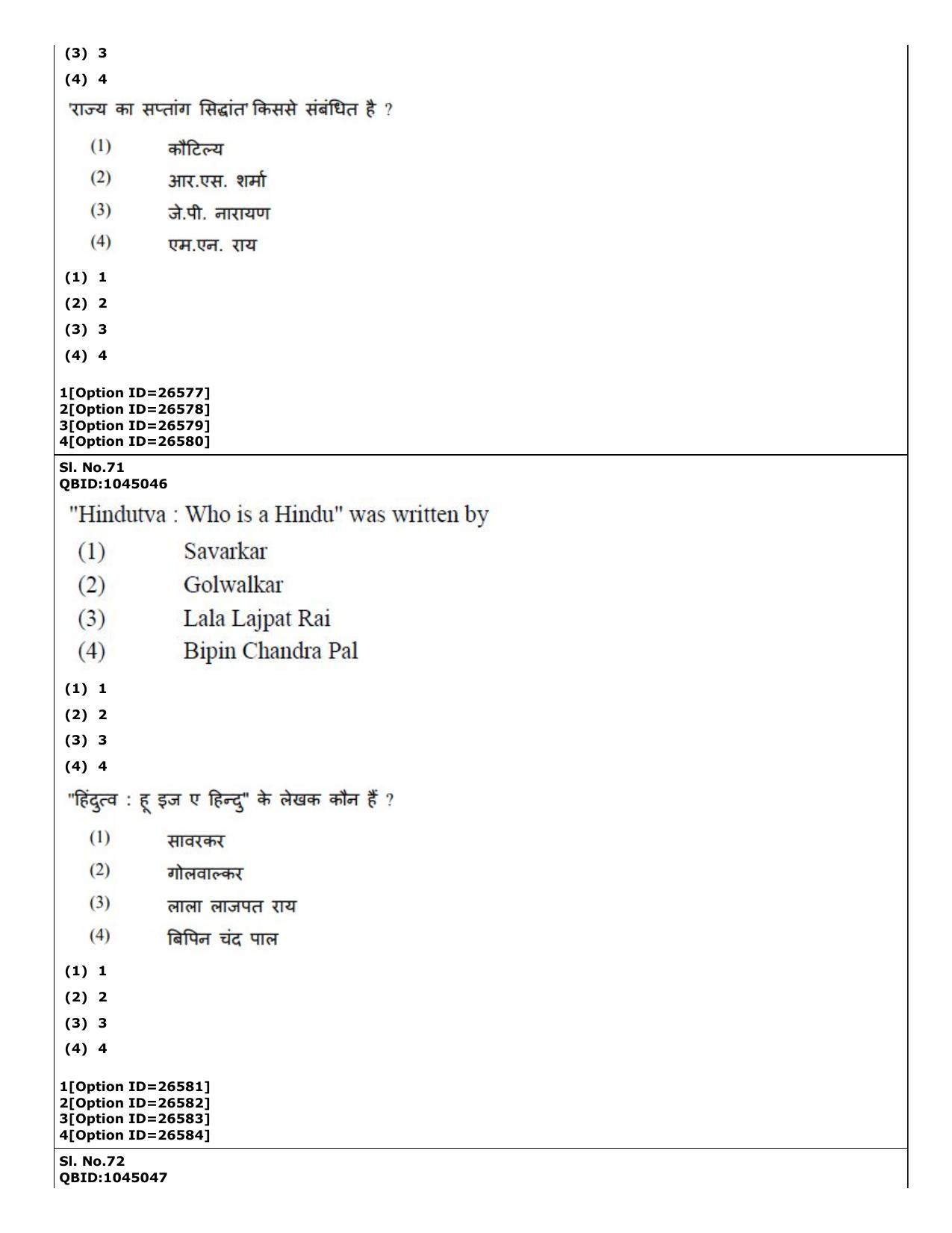 CUET (PG) 2022: PGQP-42 Political Science (09-09-2022) Question Paper - Page 57