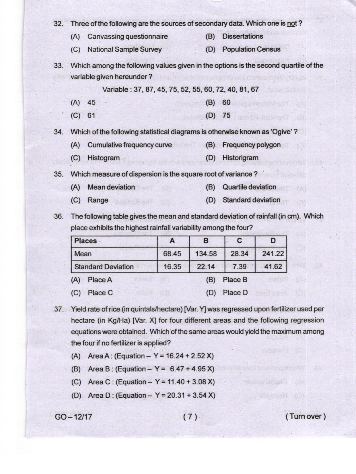 Odisha CPET 2024 GEOGRAPHY Question Paper - Page 7