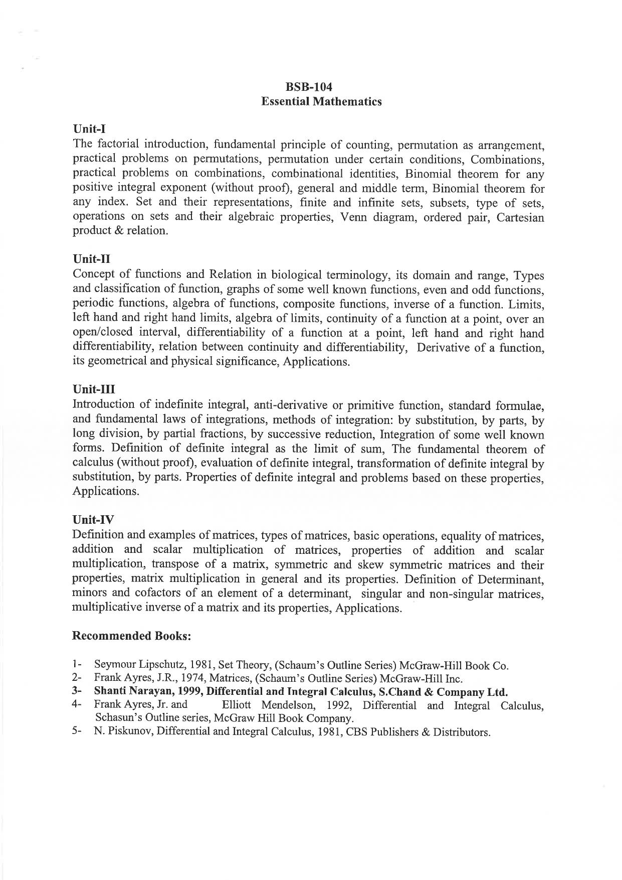 JMI Entrance Exam M30-M.Sc. (Biochemistry) (Self-Financed) Syllabus - Page 3