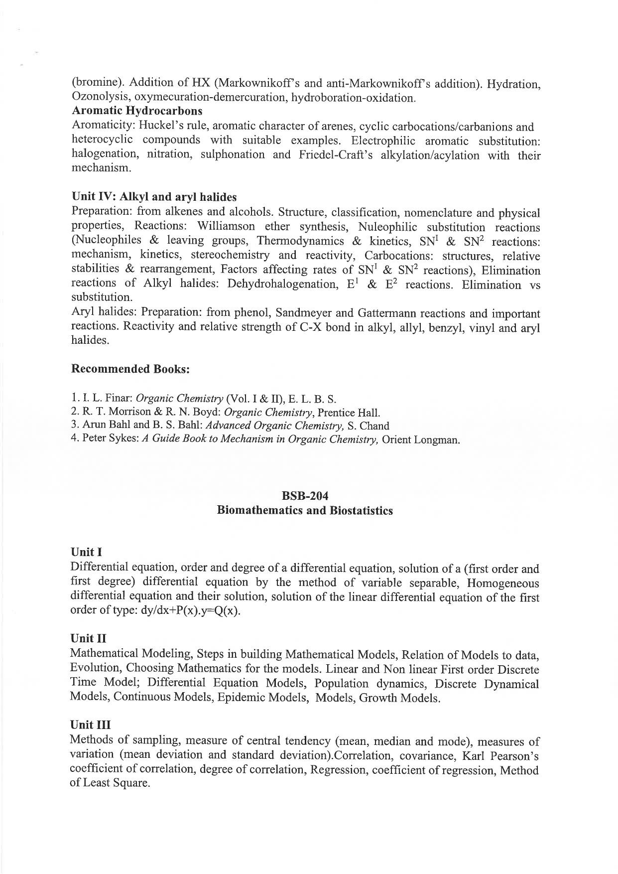 JMI Entrance Exam M30-M.Sc. (Biochemistry) (Self-Financed) Syllabus - Page 6