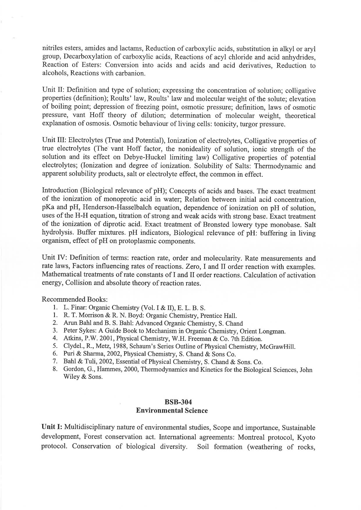 JMI Entrance Exam M30-M.Sc. (Biochemistry) (Self-Financed) Syllabus - Page 9