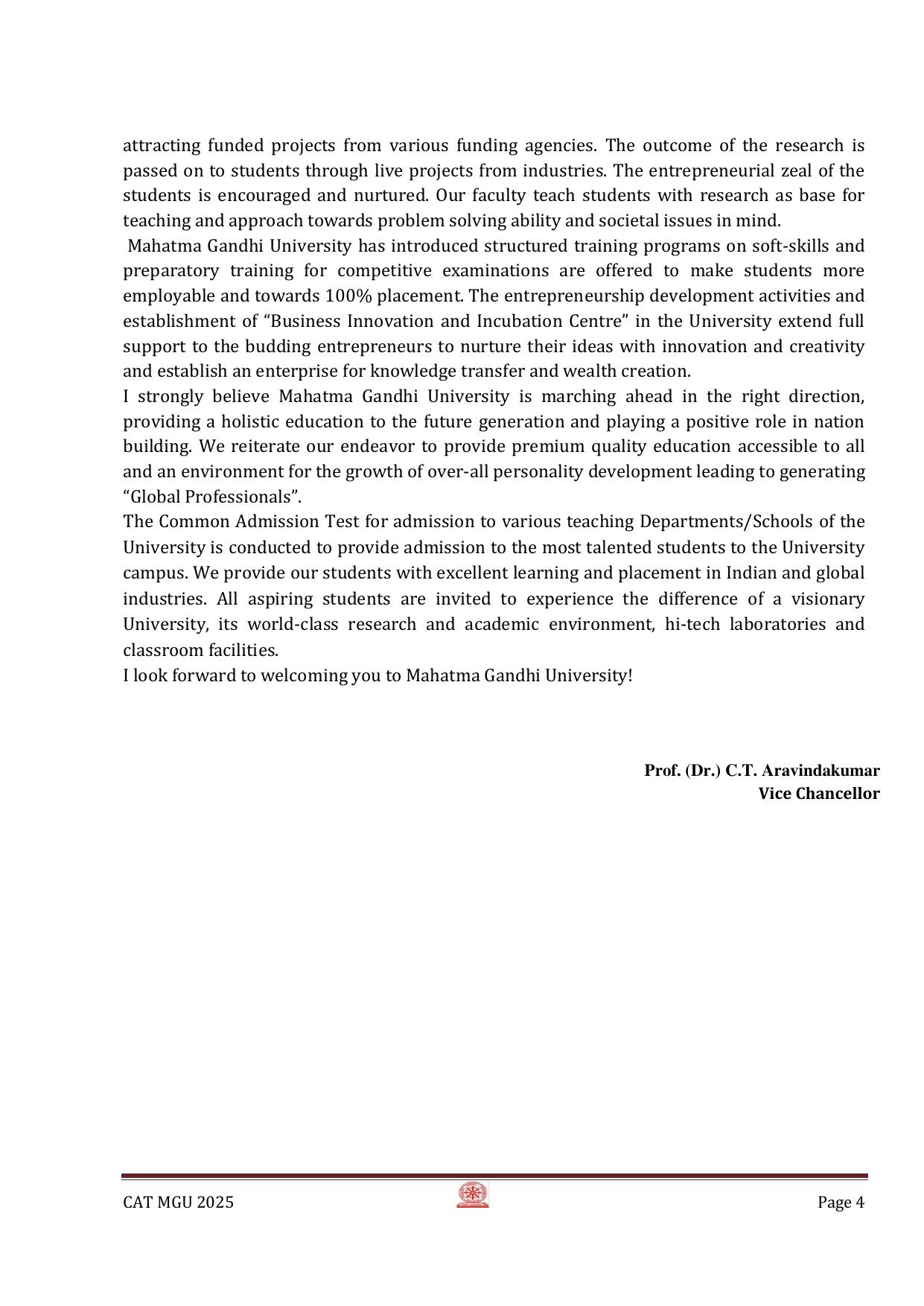 MGU CAT 2025 Syllabus - Page 4