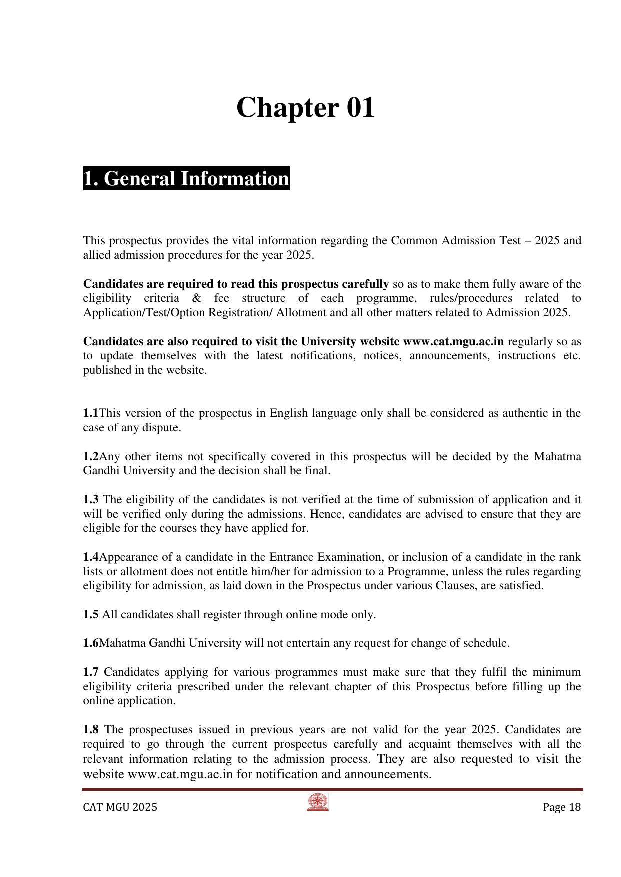 MGU CAT 2025 Syllabus - Page 18