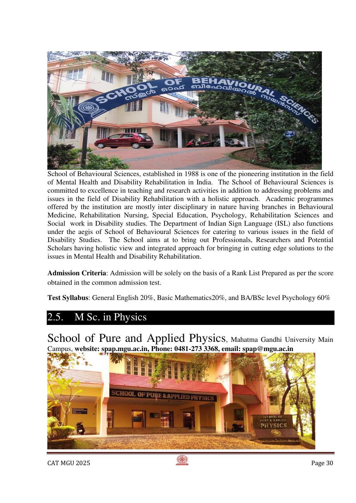 MGU CAT 2025 Syllabus - Page 30