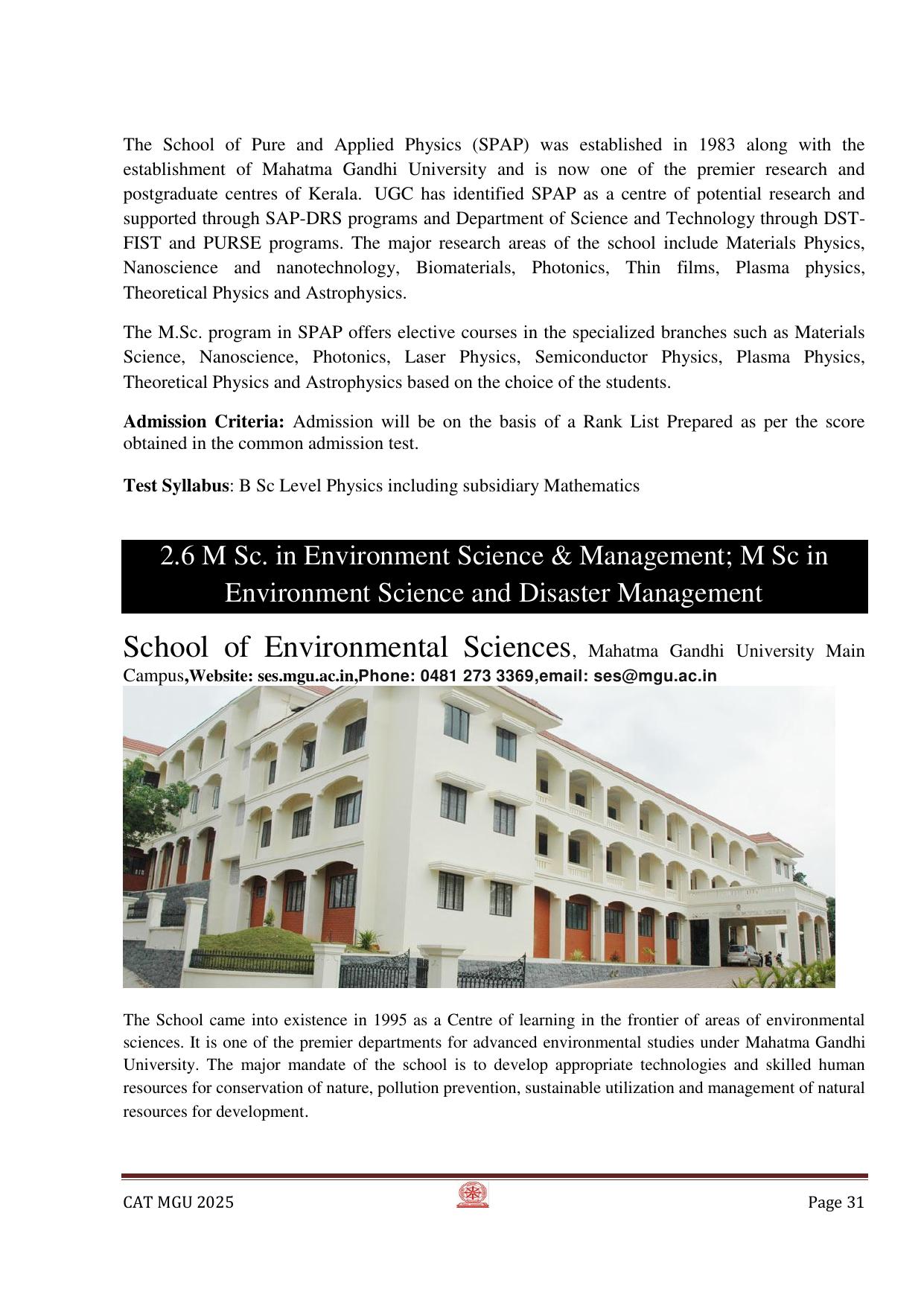 MGU CAT 2025 Syllabus - Page 31