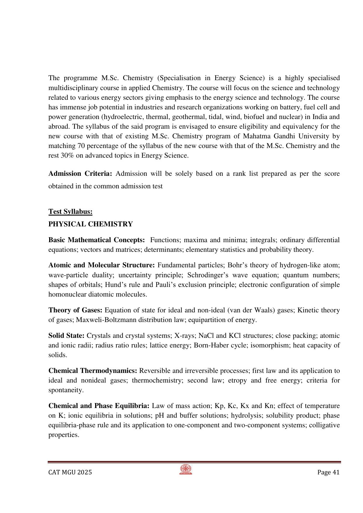 MGU CAT 2025 Syllabus - Page 41