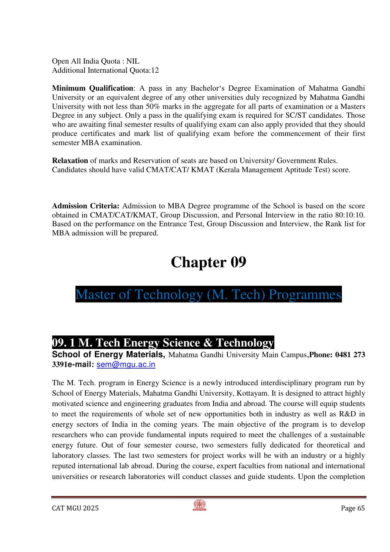 MGU CAT 2025 Syllabus - Page 65