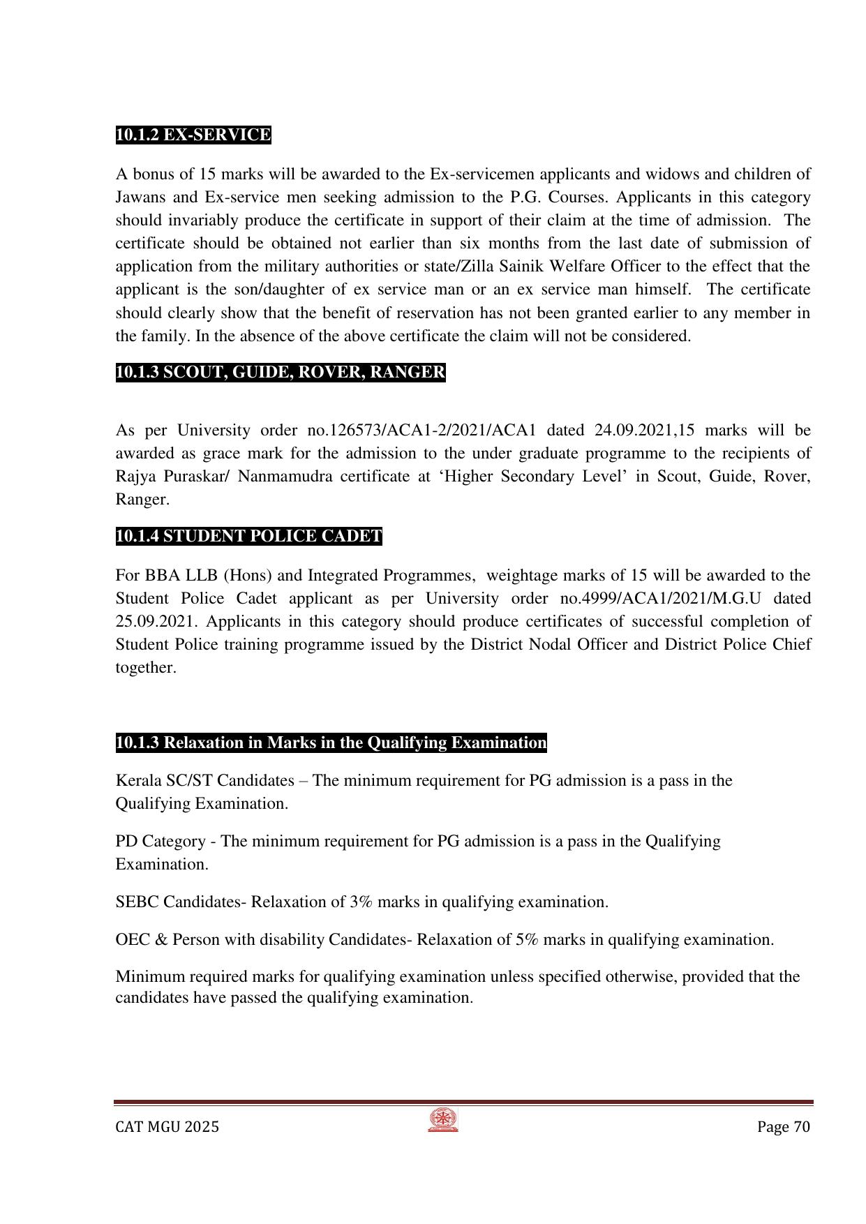 MGU CAT 2025 Syllabus - Page 70
