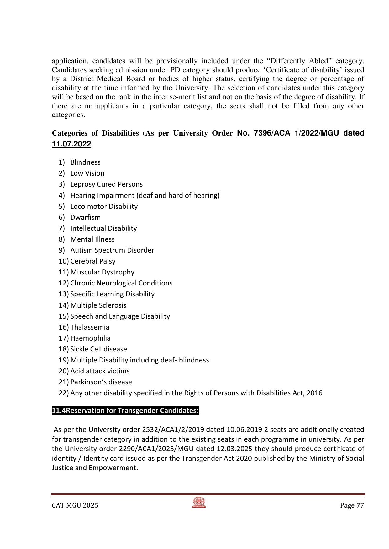 MGU CAT 2025 Syllabus - Page 77