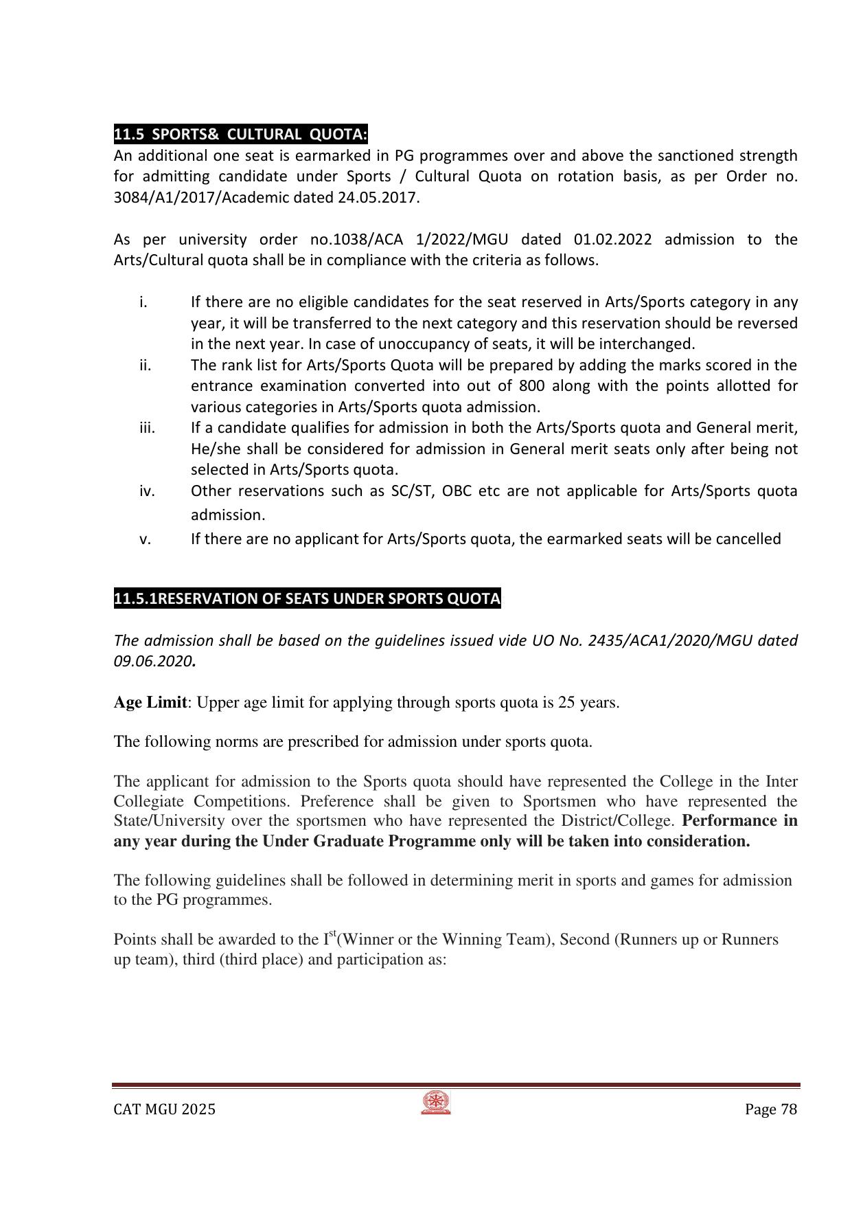 MGU CAT 2025 Syllabus - Page 78