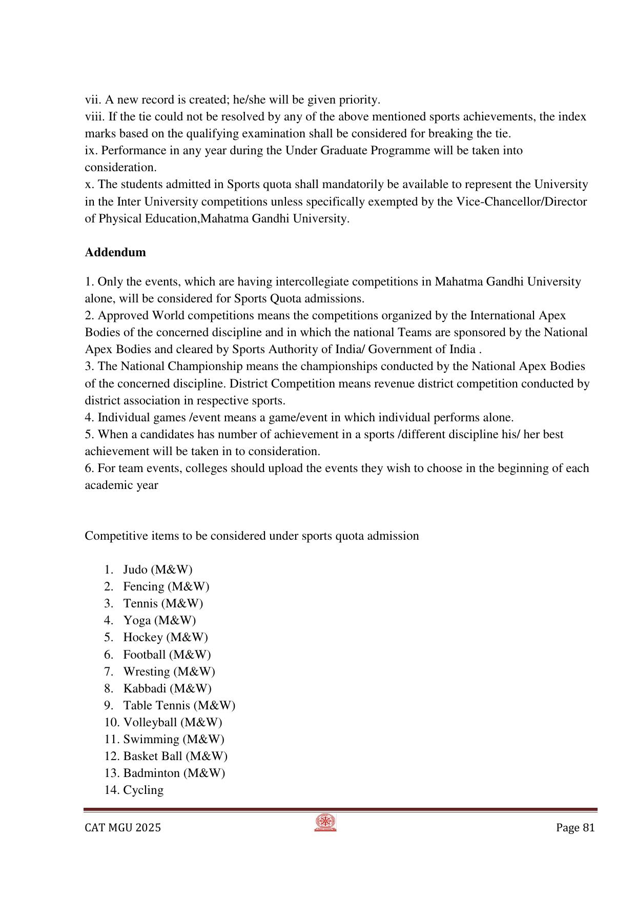 MGU CAT 2025 Syllabus - Page 81