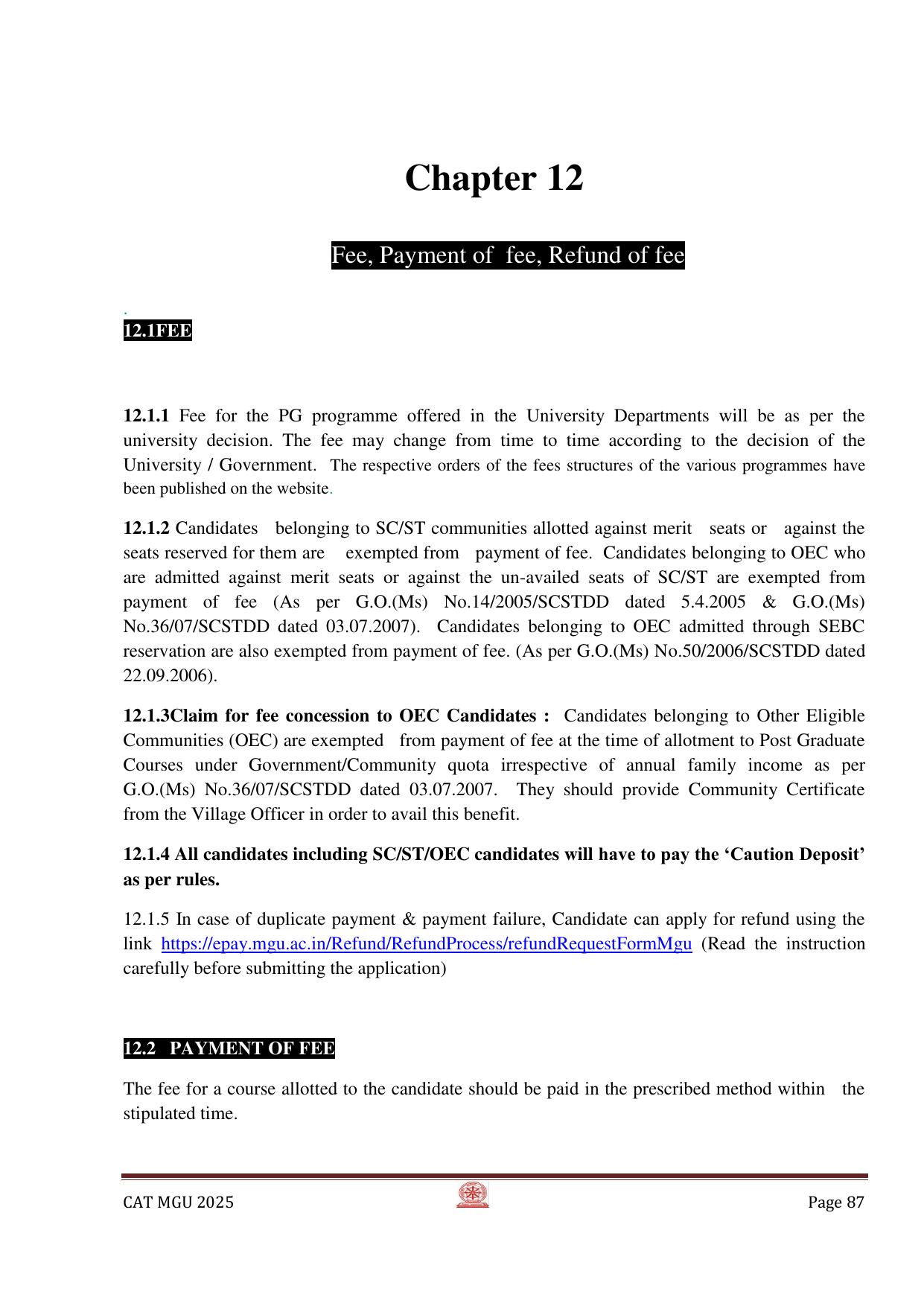 MGU CAT 2025 Syllabus - Page 87