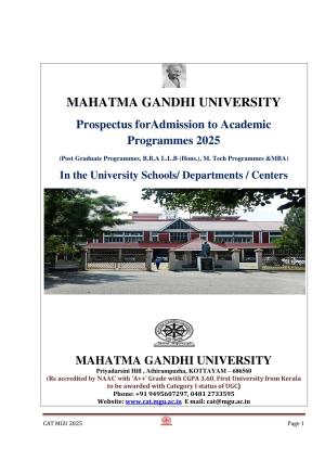 MGU CAT 2025 Syllabus