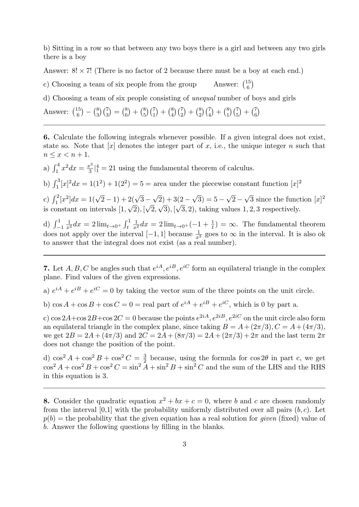 CMI Entrance Exam 2013 Solutions B.Sc (Hons.) Mathematics and Computer Science - Page 3