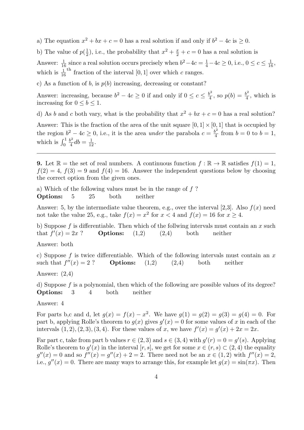CMI Entrance Exam 2013 Solutions B.Sc (Hons.) Mathematics and Computer Science - Page 4