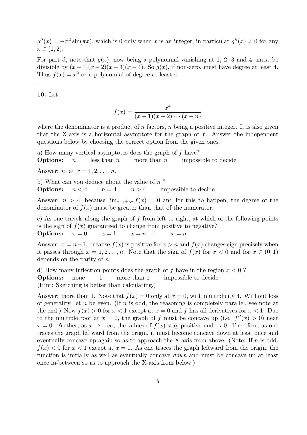 CMI Entrance Exam 2013 Solutions B.Sc (Hons.) Mathematics and Computer Science - Page 5