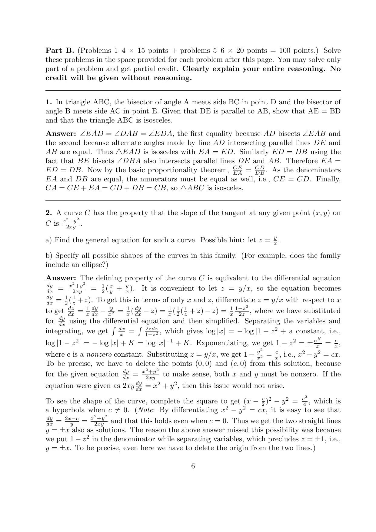 CMI Entrance Exam 2013 Solutions B.Sc (Hons.) Mathematics and Computer Science - Page 6