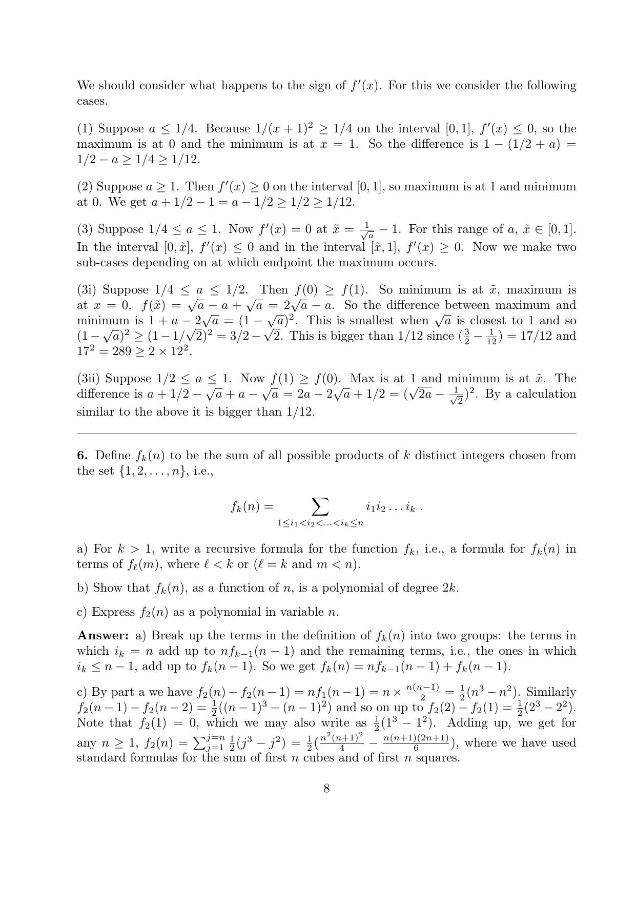 CMI Entrance Exam 2013 Solutions B.Sc (Hons.) Mathematics and Computer Science - Page 8