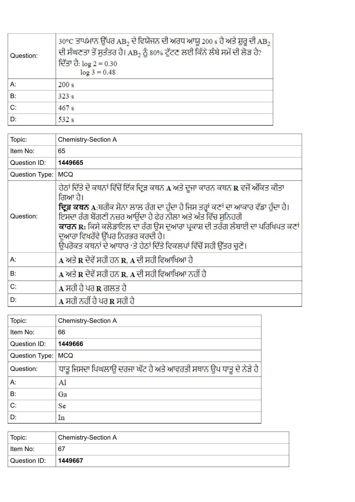 JEE Mains 2022: BTech Punjabi (Shift 2) 26-07-2022 Question Paper - Page 23