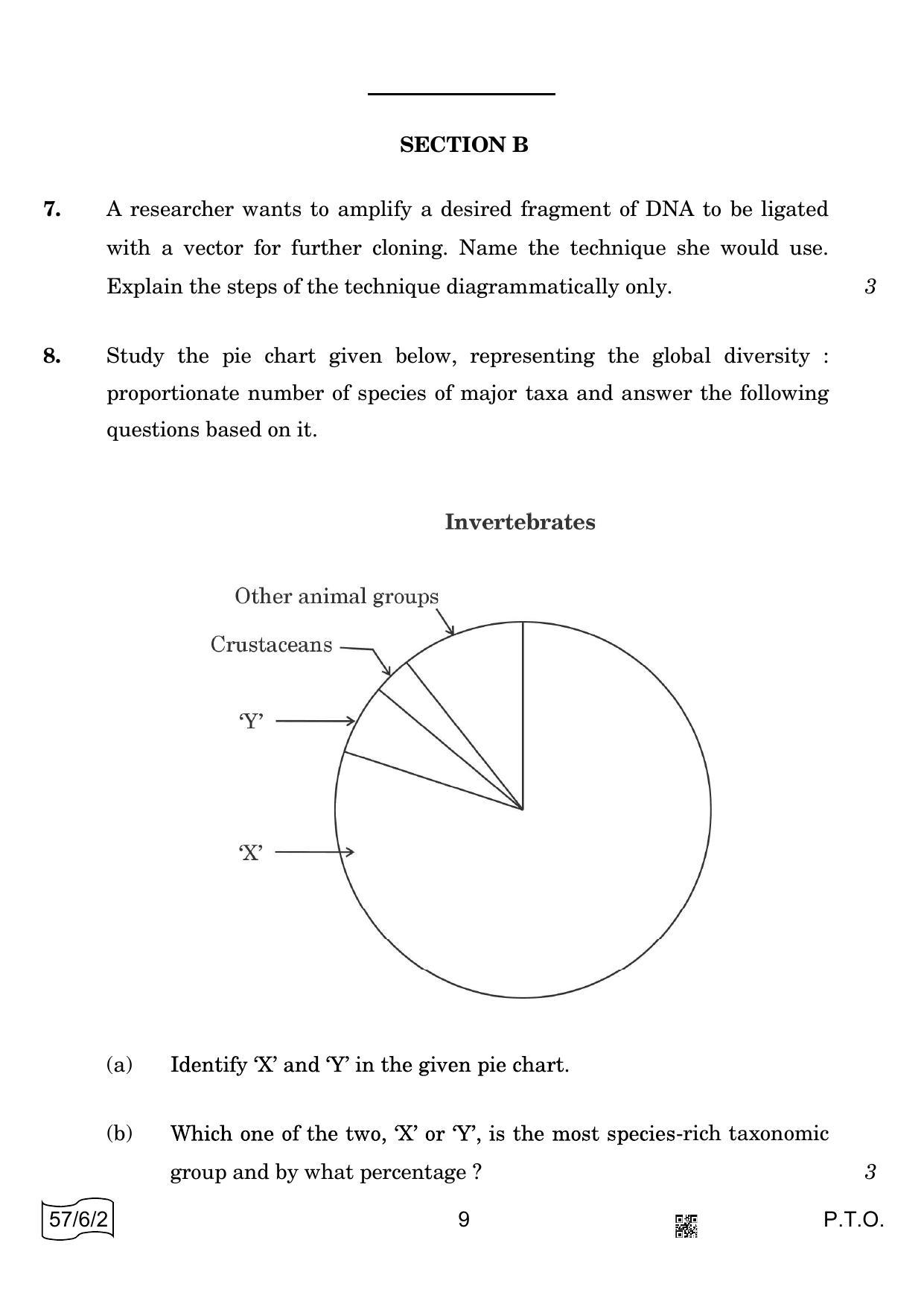 CBSE Class 12 57-6-2 BIOLOGY 2022 Compartment Question Paper - Page 9