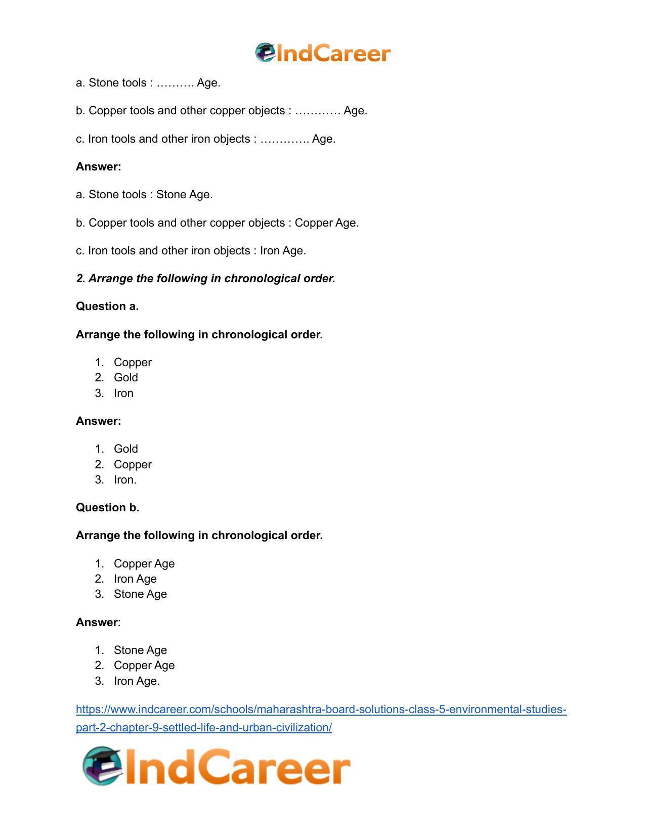 Maharashtra Board Solutions Class 5-Environmental Studies (Part 2): Chapter 9- Settled Life and Urban Civilization - Page 3
