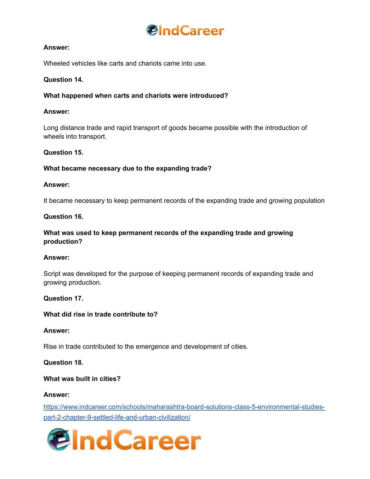 Maharashtra Board Solutions Class 5-Environmental Studies (Part 2): Chapter 9- Settled Life and Urban Civilization - Page 9