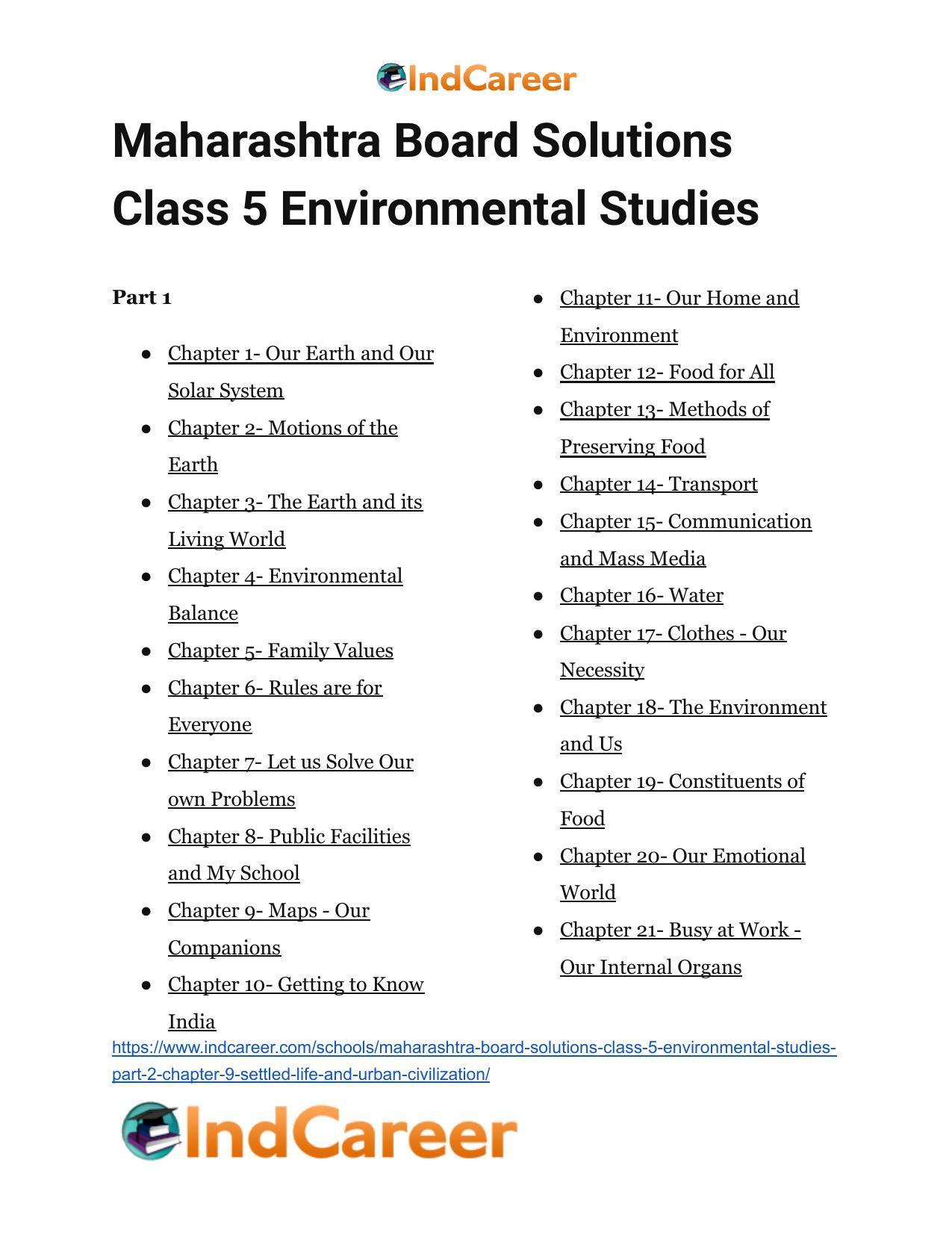 Maharashtra Board Solutions Class 5-Environmental Studies (Part 2): Chapter 9- Settled Life and Urban Civilization - Page 14